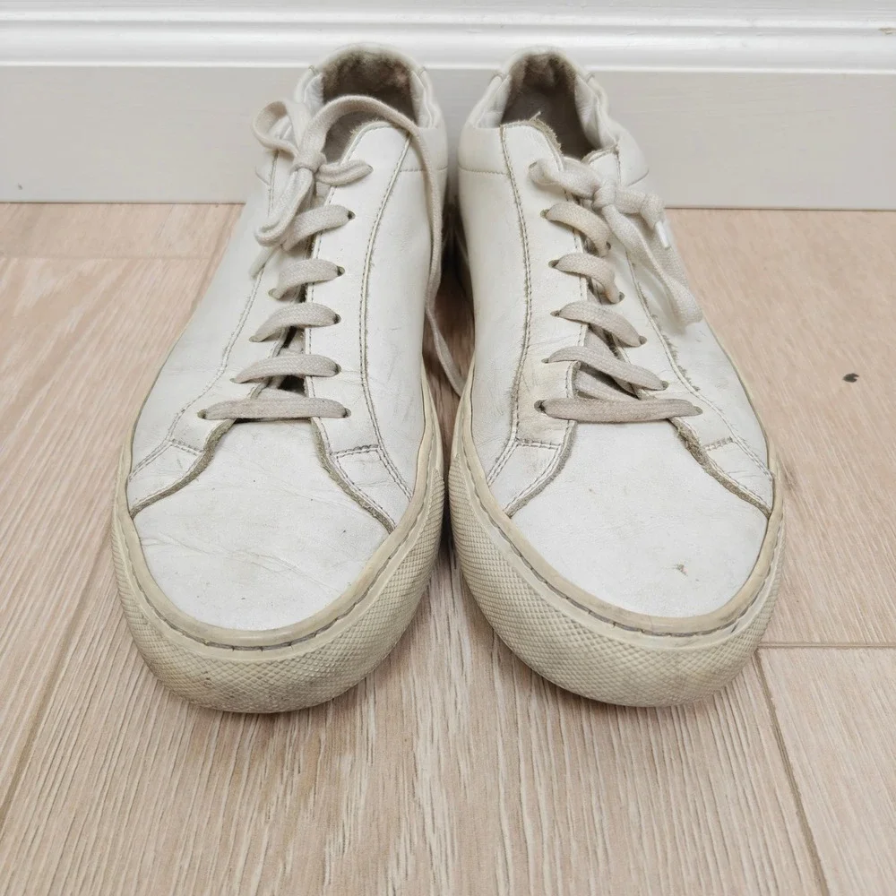 Common Projects Womens Original Achilles Low Sneaker 39 White Leather Minimalist
